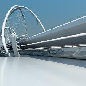 Futuristic Suspension Bridge HD